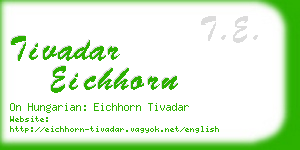 tivadar eichhorn business card